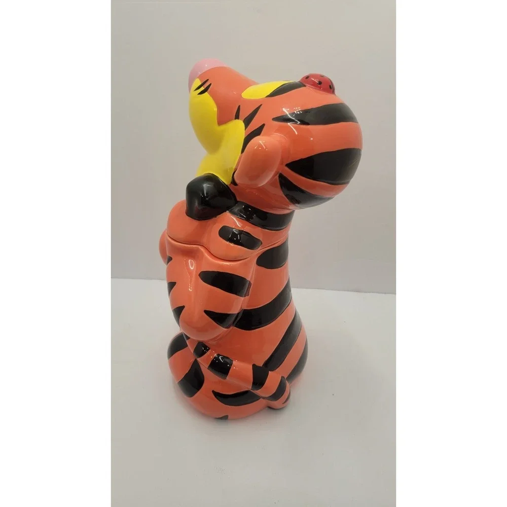 Disney Treasure Craft Tigger with Lady Bug Ceramic Cookie Jar Vintage 13 Inch